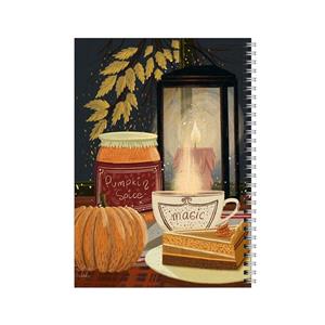 دفتر مشق 100 برگ بامبیلیپ طرح کیک کدو تنبل و تم پاییز کد 3601709