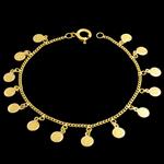 دستبند طلا 18 عیار زنانه طلای مستجابی مدل پولکی کد 20