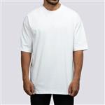 تی شرت اورسایز آستین کوتاه مردانه مدل Basic رنگ سفید