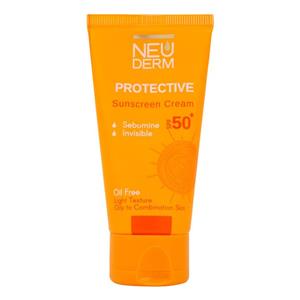 کرم ضد آفتاب بدون رنگ نئودرم SPF 50 مدل PROTECTIVE ‌مناسب پوست‌های چرب و مختلط حجم 50 میلی‌لیتر