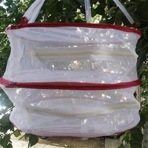 پک کاور به همراه توری  2 طبقه خشک کن میوه و سبزیجات  زیپ دار  با میله های ضد زنگ همراه کاور