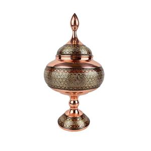 شکلات خوری خاتم کاری مسی مدل زرنگار کد Sh25 -