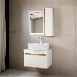 ست کابینت و روشویی دلفین مدل ZN-R20-6040 به همراه آینه و باکس