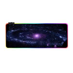 ماوس پد مخصوص بازی مدل Glowing Cool RGB 90x40 Galaxy
