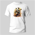 تی شرت آستین کوتاه مردانه مدل خرس پاندا طرح Panda کد M60 رنگ سفید