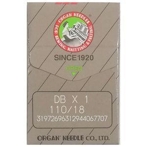 سوزن چرخ خیاطی اورگان نیدل مدل ORGAN NEEDLES DB orginal pack سایز 18 بسته 10 عددی