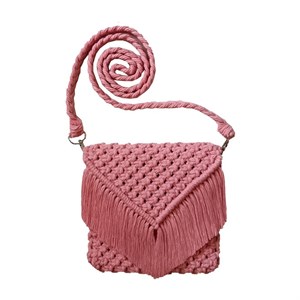 کیف بافتنی مدل مکرومه کد 26