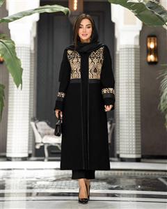 مانتو یقه هفت نواردوزی پولک دوزی هندی کد 8831 مدل مهدخت