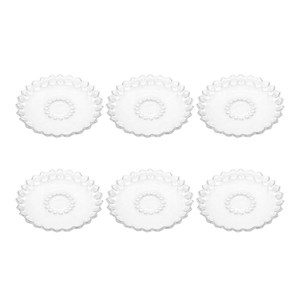 پیش دستی شیشه و بلور اصفهان مدل یاقوت کد 803 بسته 6 عددی