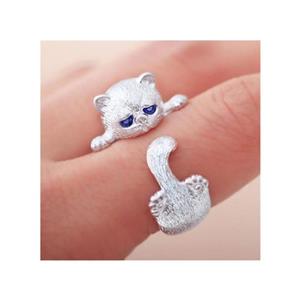 انگشتر گربه چشم آبی کد 10.16