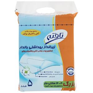 زیرانداز بهداشتی تافته مدل بالدار انتی باکتریال بسته 5 عددی Tafteh Underpad With Wings Antibacterial Odor Lock SAP 