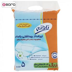 زیرانداز بهداشتی تافته مدل بالدار انتی باکتریال بسته 5 عددی Tafteh Underpad With Wings Antibacterial Odor Lock SAP 