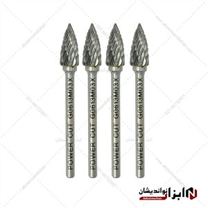 فرز فرم مینیاتوری مدل مخروطی G سایز 6 دنباله 3 برند پاور کات