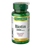 بیوتین 5000 میکروگرم نیچرز بونتی 100 عددی Nature’s Bounty Biotin