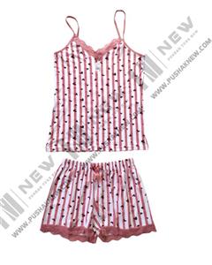 تاپ شورتک زنانه سوپر نخ هونکسhnx ترکیه طرح راه راه قلبی کد 101