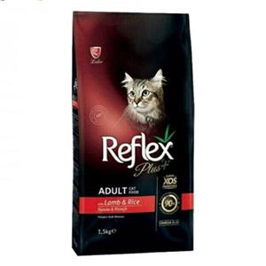 غذای خشک گربه بالغ رفلکس پلاس با طعم بره و برنج وزن 1.5 کیلوگرم Reflex Dry Food Adult Cat With Lamb Rice 