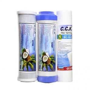 فیلتر دستگاه تصفیه آب خانگی سی سی کا مدل CCKpack مجموعه 3 عددی