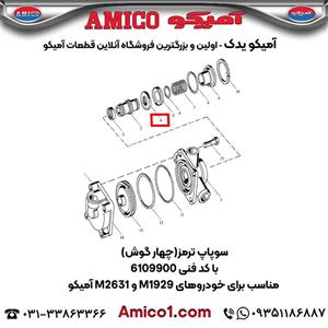 سوپاپ ترمز (چهار گوش) کد 6109900 کامیون M1929 M2631 آمیکو