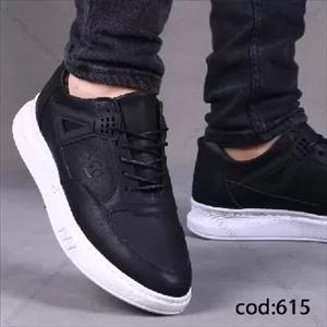 کتونی اکو سفید مشکی مردانه کد 615