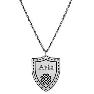 گردنبند نقره مردانه لیردا مدل اسم آریا 72502 -