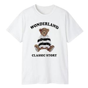 تی شرت آستین کوتاه مردانه مدل کلاسیک طرح خرس کد 0135