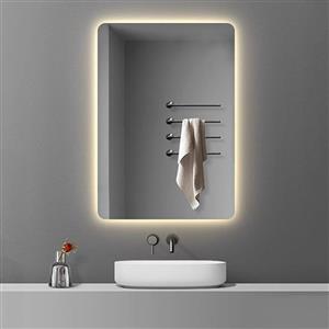 آینه سرویس بهداشتی مدل مستطیل عمودی بک لایت  کد wr70