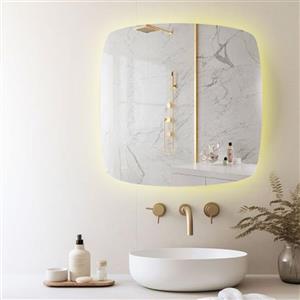 آینه سرویس بهداشتی مدل مربع بک لایت کد ws60