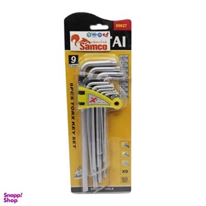 آچار آلن ستاره ای سامکو مدل YP-XTI-00627 مجموعه 9 عددی