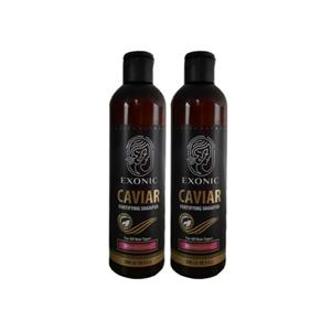 شامپو تقویت کننده مو اکسونیک مدل خاویار حجم 300 میلی لیتر مجموعه 2 عددی