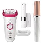 Braun Silk-epil 9 9-538 Wet and Dry Epilator With 3 Extras