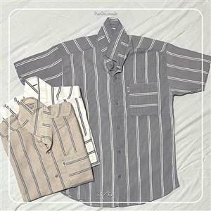 پیراهن آستین کوتاه مردانه مدل بیسکوئیتی