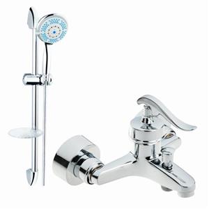  شیر حمام آیدا مدل باران به همراه علم دوش حمام کروم  