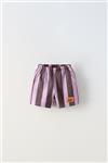 شورتک بچگانه STRIPED BERMUDA SHORTS WITH LABEL DETAIL کد 1598