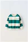 پلیور پسرانه STRIPED SWEATSHIRT WITH EMBROIDERED SLOGAN کد 1235