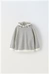 پلیور پسرانه STRIPED KNIT HOODED SWEATER کد 263