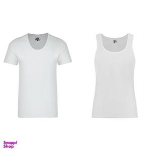 زیرپوش مردانه برهان تن پوش مدل 01-02 رنگ سفید بسته 2 عددی