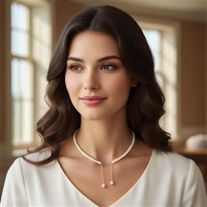 گردنبند زنانه مدل مروارید پرنس