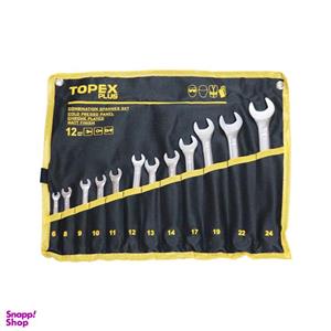 آچار یکسر تخت و یکسر رینگی تاپکس مدل YP-6-24MM سایز 12 عددی