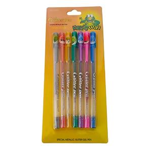 خودکار گلیترپن مدل اکلیلی معطر بسته 7 عددی