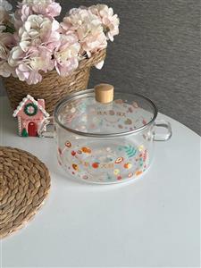 قابلمه پیرکس طرح میوه 3200ml شعله مستقیم
