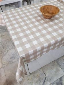 رومیزی داک نسکافه ای چهارخانه درشت