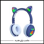 هدفون مدل BK1 طرح گوش گربه ای در دو رنگ فیروزه ای و سورمه ای