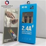 کابل شارژ فست موبایل USB به Micro مدل NC-05 با سوکت های فلزی با طول 1 متری