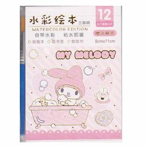 دفتر نقاشی 20 برگ مدل آبرنگی طرح ملودی کد 16213 به همراه قلم مو