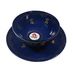 پیاله و پیش دستی طرح گل رز کد 160065 مجموعه 2 عددی