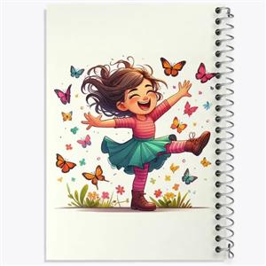دفتر مشق 100 برگ طرح Happy Girl