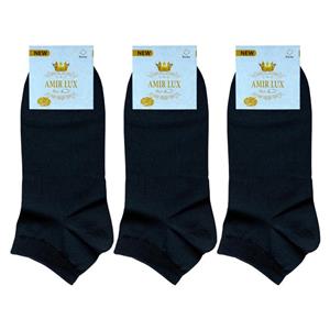 جوراب مردانه مدل مچی ساده نخ پنبه اعلاء بسته 3 عددی
