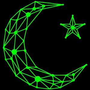 استیکر دیواری کودک مدل شبنما طرح ماه و ستاره