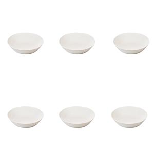 بشقاب خورش خوری زی مدل فرم اس کد 19 سفید درجه یک بسته شش عددی