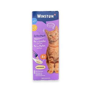 تشویقی گربه وینستون مدل بستنی مرغ و ماهی بسته 8 عددی وزن 120 گرم